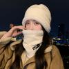 Winter New Hat Scarf Set Fleece Thickened Cycling Warm Snow Hat Outdoor Cold-proof Pullover Hat