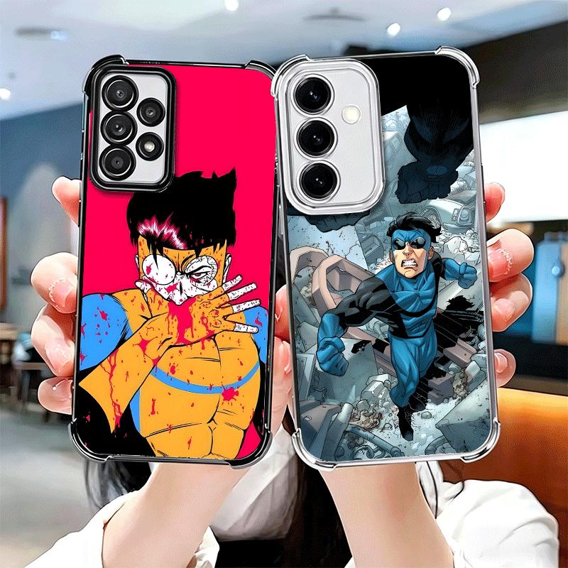 I-Invincible Anime Plating Phone Case For Samsung A17 A07 A37 A57 A16 A56 A15 A55 A14 A54 A13 A53 A26 A36 A25 A35 A24 A34 A23 A3