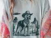 Vintage Bracco Italiano UFO Cowboy Shirt – Funny Retro Space Dog Mom Dad Tee, Western Italian Hunting Dog T-Shirt with Alien Country