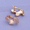 MINTHA Clip Earrings Trendy Fashion Jewelry Cubic Zirconia Stud Earrings For Women Rose Gold Color Earrings