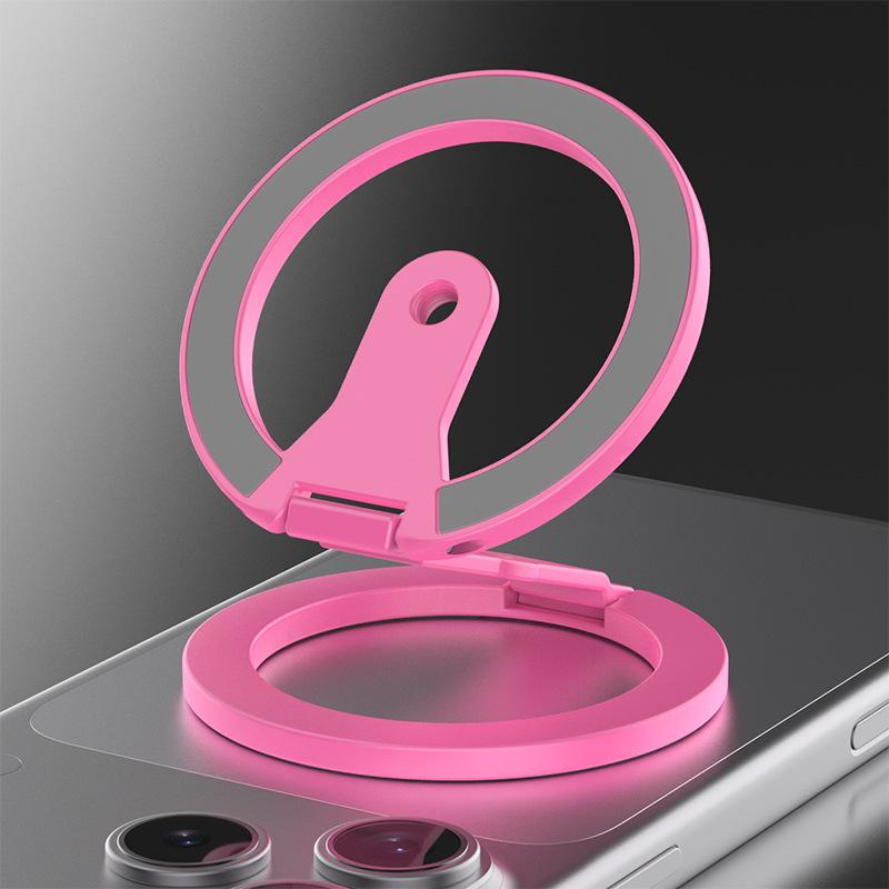 Dual-Sided Magnetic Rotating Phone Ring Holder and Folding Metal Bracket Includes Magnetizing Sheet