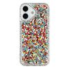 For iPhone 16 Case Rhinestone Edge Glitter Epoxy TPU Phone Cover