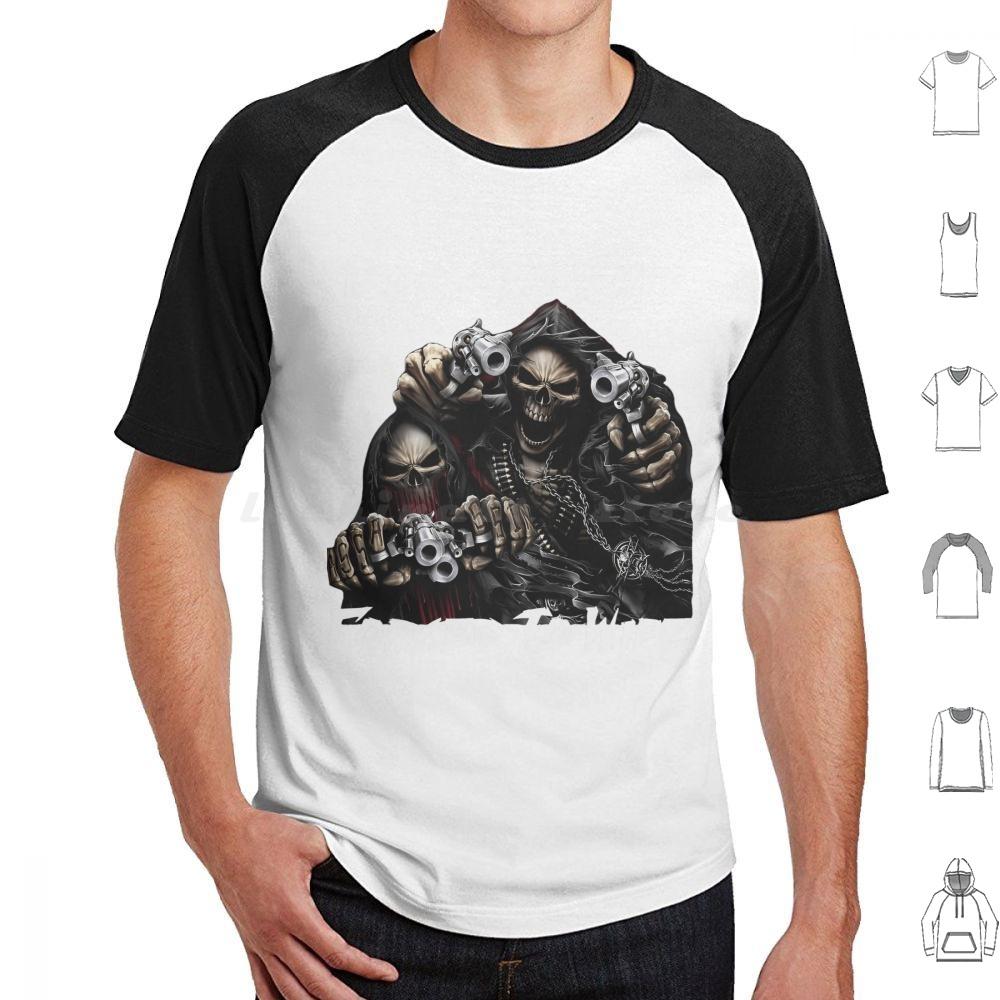 Born To Shit Forced To Wipe 2 Lustiger Totenkopf Badass Skelett Mit Waffen Meme T-Shirt Große Größe 100% Baumwolle Born To Shit Forced To