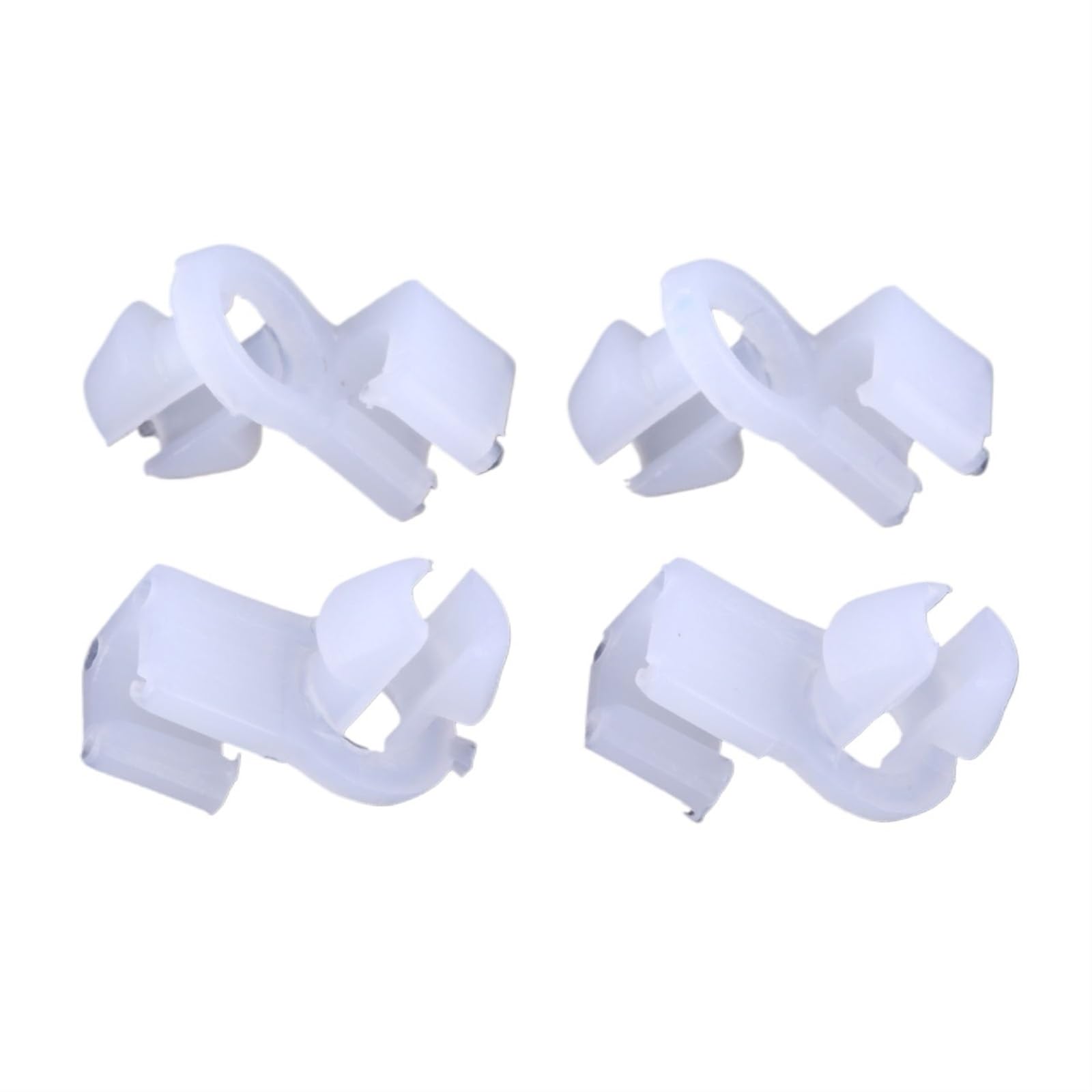 

100pcs Plastic Door Lock Rod Clips Fixed Side Fasteners Universal White Car Fender Bumper Carpet Floor Mats Compatible One size