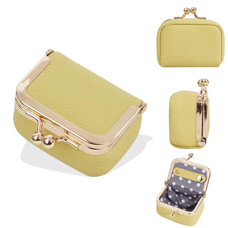 Baellerry Fashion Mini Purse for Women Genuine Leather Ring Earrings Jewelry Storage Box Ladies Coin Purse GZW