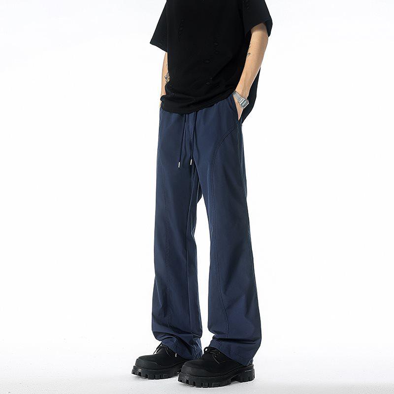 Summer Unisex Quick-Dry Stretch Ice Silk Running Pants - Lightweight, Casual, Solid Color