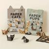 1 Pack of 50 Sheets of Cat-Shaped Origami Paper for Adult Animal Paper Sculpture, Home and Office Decoration Craft Set