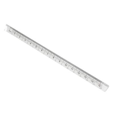 Righello dritto acrilico a tre bordi da 15 cm, scala trasparente trasparente per strumenti di misurazione del disegno