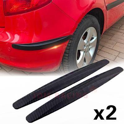 2 Piezas Protector de Esquina para Parachoques de Coche de Goma con Cinta Adhesiva Tiras Anti-Arañazos Pegatina Protector de Carrocería