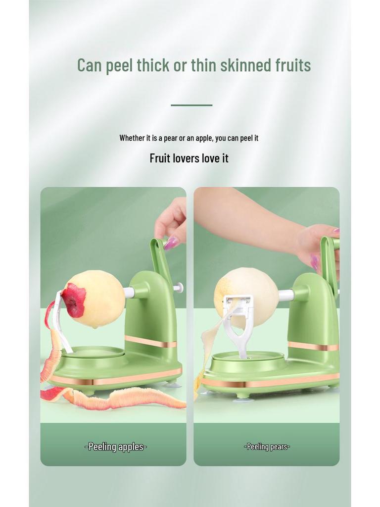 Multi-function Hand-cranked Apple and Pear Peeler for Easy Fruit Peeling.