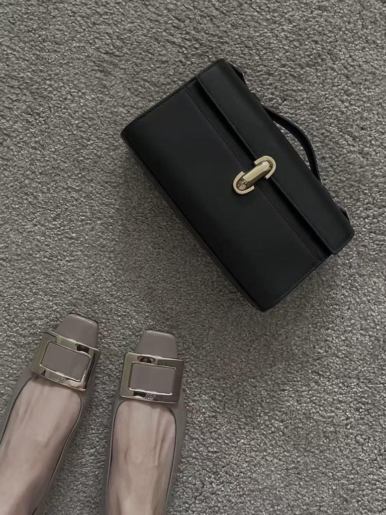 Borsa a Mano Savette di Nicchia: Chic Design Francese Piccola Borsa a Tracolla Quadrata & Pochette da Mano