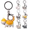 Cartoon Kittens Keychain Animal Cure Creative Cat Pendant Women's Car Keyring Purse Bag Accessory Gift