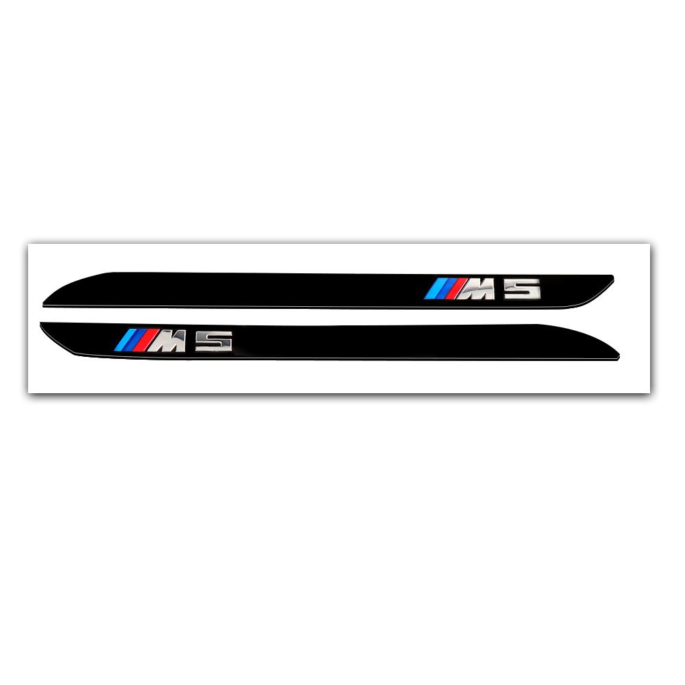2 PIÈCES ABS M3 M5 Emblème Autocollants de Voiture Garniture de Carrosserie Décalcomanie Badge Décoration Extérieure Accessoires Pour BMW M Performance F01 F20 F10 E60 E46 X5