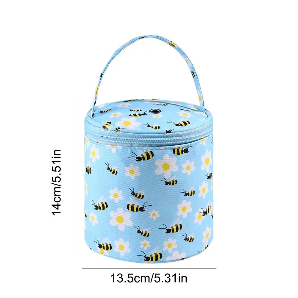New Yarn Storage Tote Bag Small Empty Yarn Storage Bag Cashew Flower Knitting Tote Bag Portable Storage Crochet Hook Sewing Tool