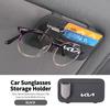 Car Visor Organizer Sunglass Holder Glasses Bag Card Clip Interior For KIA Rio K5 Sportage Ceed Sorento Picanto Stinger Optima C CZ3