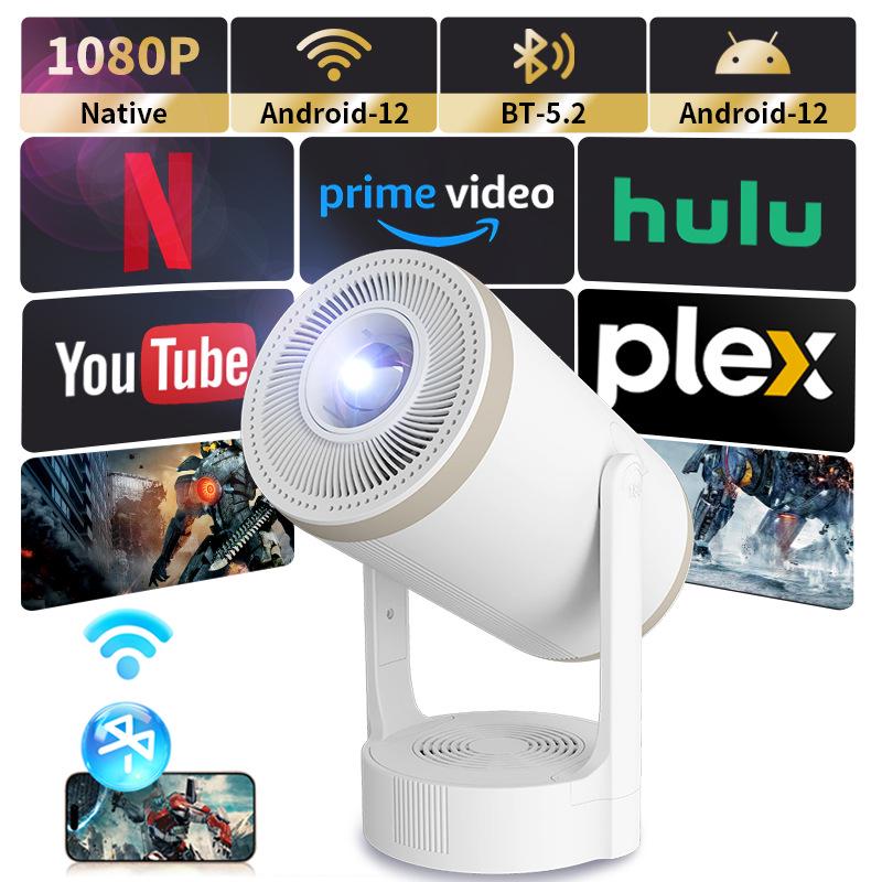 

HY-10 Full HD 4K WiFi Projector Speaker with Electric Focus for Bedroom AU Plug