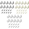 30 Pcs Zinc Alloy Wall Mounted Single Hook Small Coat Hooks for Hats Towels Keys Scarves Jewelry Dresses with Screws (Green Bronze+Gold+Silver)