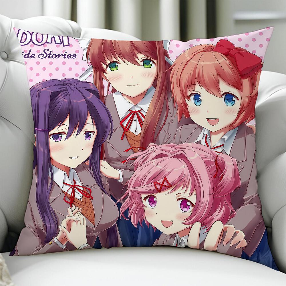 

DDoki DDoki LLiterature CClub cushion cover Birthday Anniversary Gifts Double Sided Printed Zipper Cushion Cover 30x30cm