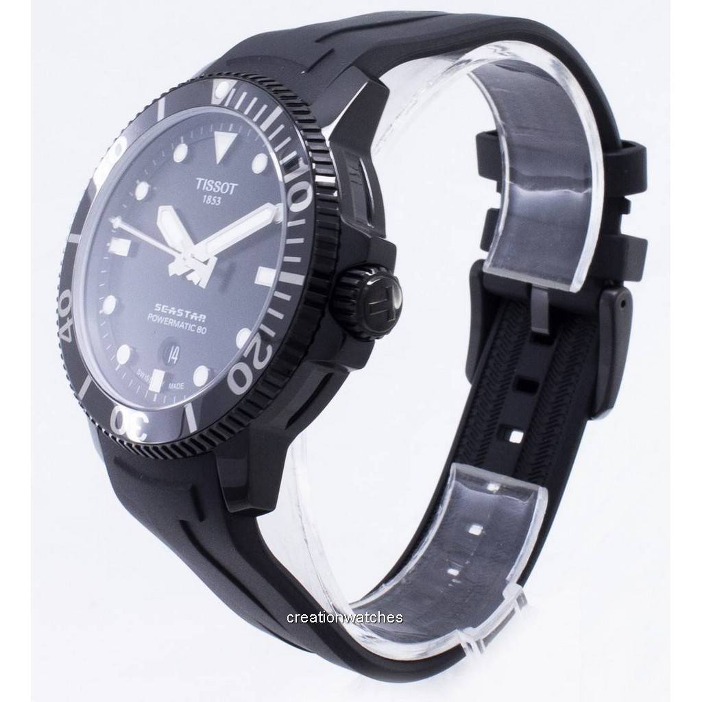 Tissot T-Sport Seastar Powermatic 80 T120.407.37.051.00 T1204073705100 Automatische 300M Herrenuhr