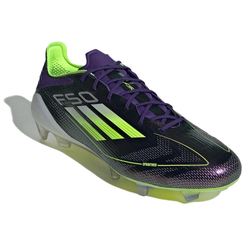 adidas F50 Elite FG Fast Reborn Pack Unisex-Sneaker Lila Wolken-Weiß Lucid-Zitrone IF4257