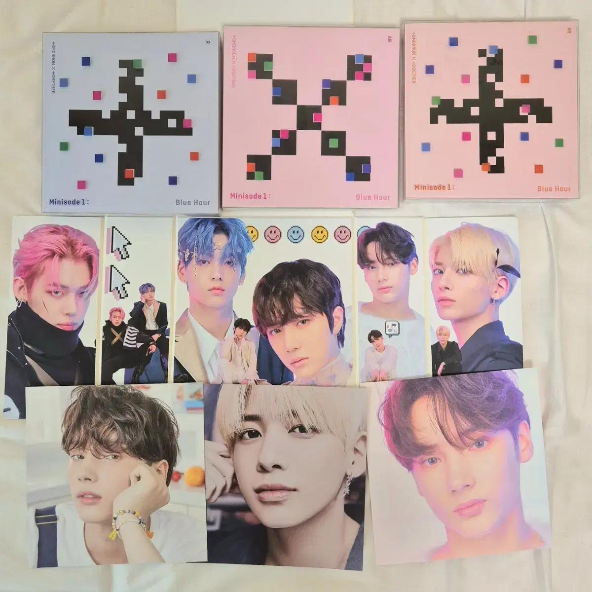 

Tomorrow X Together Альбом Blue Hour Бонус Weverse Полный набор Rarvr Subin Fed Beom Kyu Tae Hyun