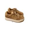 2025 New Leather Thick-soled Retro German Training Shoes Women's Flat-soled Versatile Casual Fashion Comfortable Sports and Leisure Board Shoes