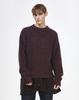 ZZERO SONGZIO Collection Interlock Round Neck Knit Brown Si5Kt719Br