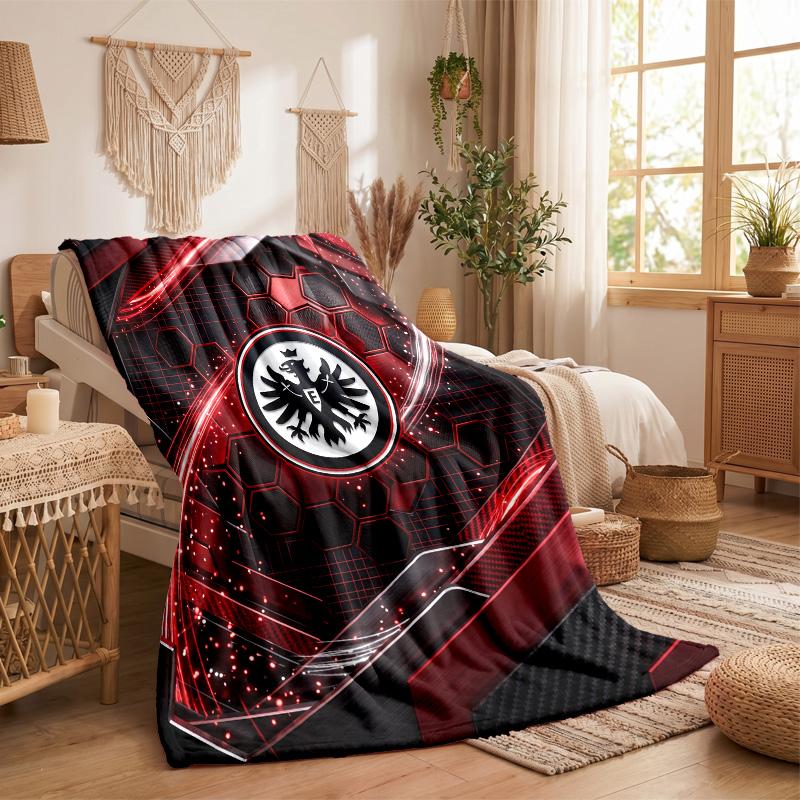 Eintracht Frankfurt Football Print Flannel Blanket Soft Warm Sofa Bed Throw Blanket For Home Office Bedroom