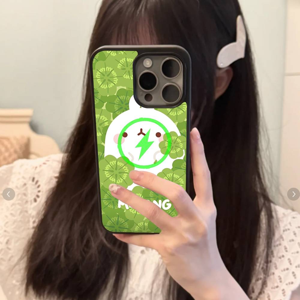 Kawaii Cute Rabbit M-MolangS Anime Magnetic For Magsafe Phone Case For IPhone 17 Air 16 Pro Max 15 14 13 12 11 Protective Cover