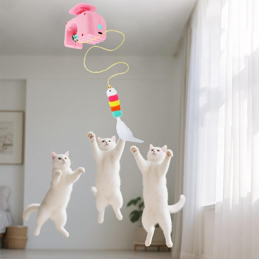 Cat Automatic Toy Electric Interactive Pet Game Kitten Enrichment Hangable Toy For Exercise Fitness Training Enrichment Boredom