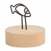 10PCS Round Fish Shape Round Wood Clip Metal Clip Vintage Card Clip Photo Clamp  Office Desktop