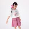 Girls' Color-Block Heart Print Cake Skirt Two-Piece Set