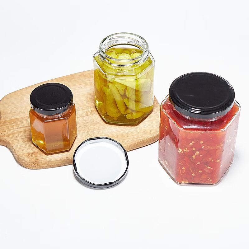 ZISIZ Transparent Glass Storage Jars Set