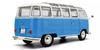 SOLIDO 1/18 Scale Volkswagen T1 Samba Bus 1962 (Blue/White) Finished Product S1813401