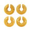 Stylish Gold-Plated Textured Ear Cuff for Women - Titanium Steel, Non-Pierced, Elegant Office Accessory