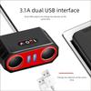 120W Car Socket Adapter 2 USB Car Charger 12V/24V Fast Charging Power Socket Splitter