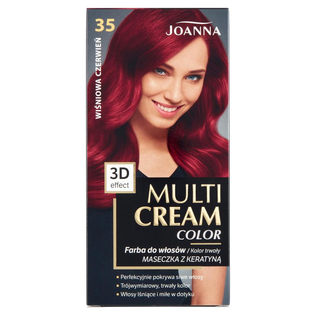 Joanna Pro Permanent Hair Color Cream - Cherry Red, 35ml