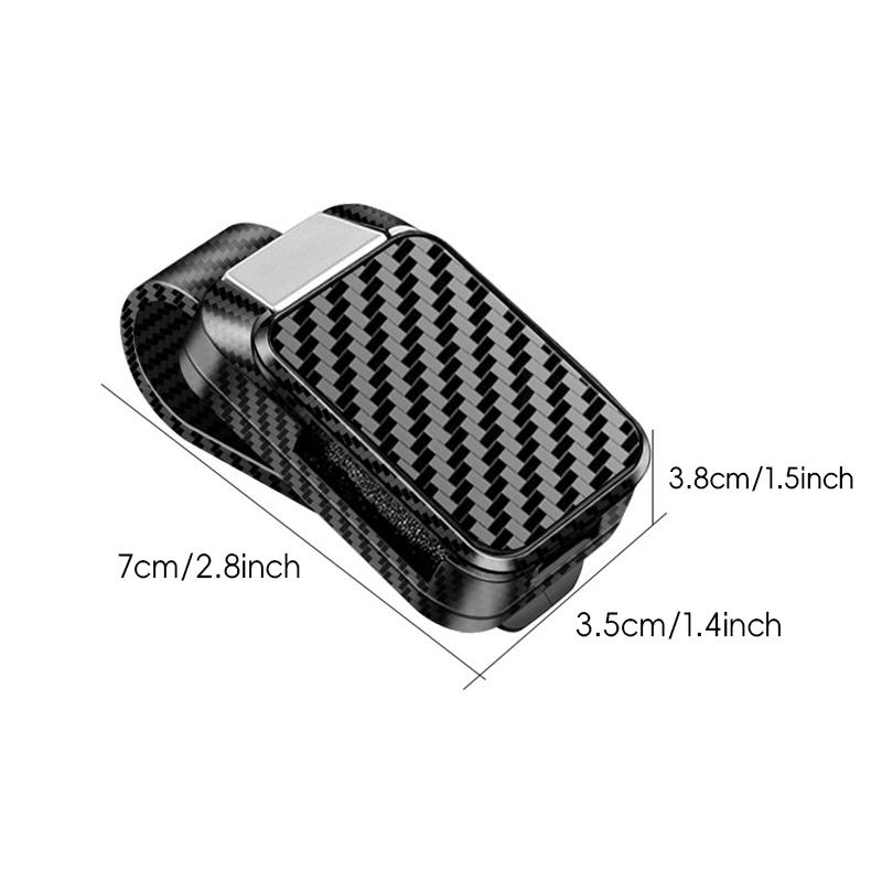 Universele Zonneklep Brilclip Koolstofvezel Draagbare Bril Zonnebril Opberg Houder Auto Interieur Accessoires