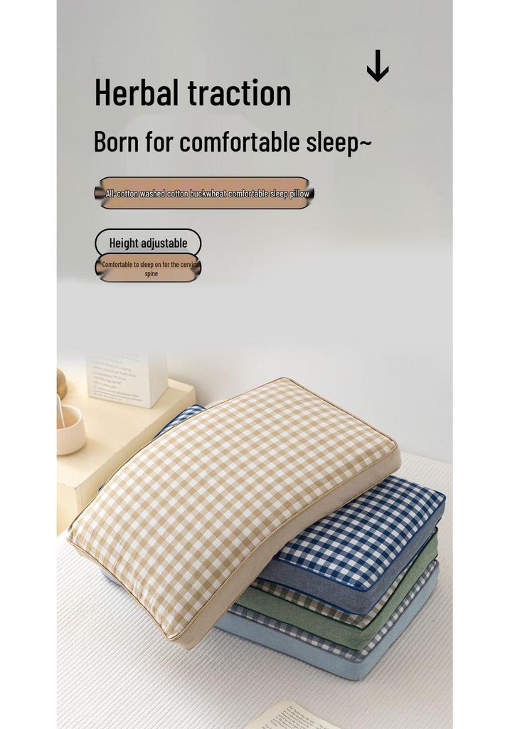 Men's Cervical Support Buckwheat Pillow - Dormitory and Home Use