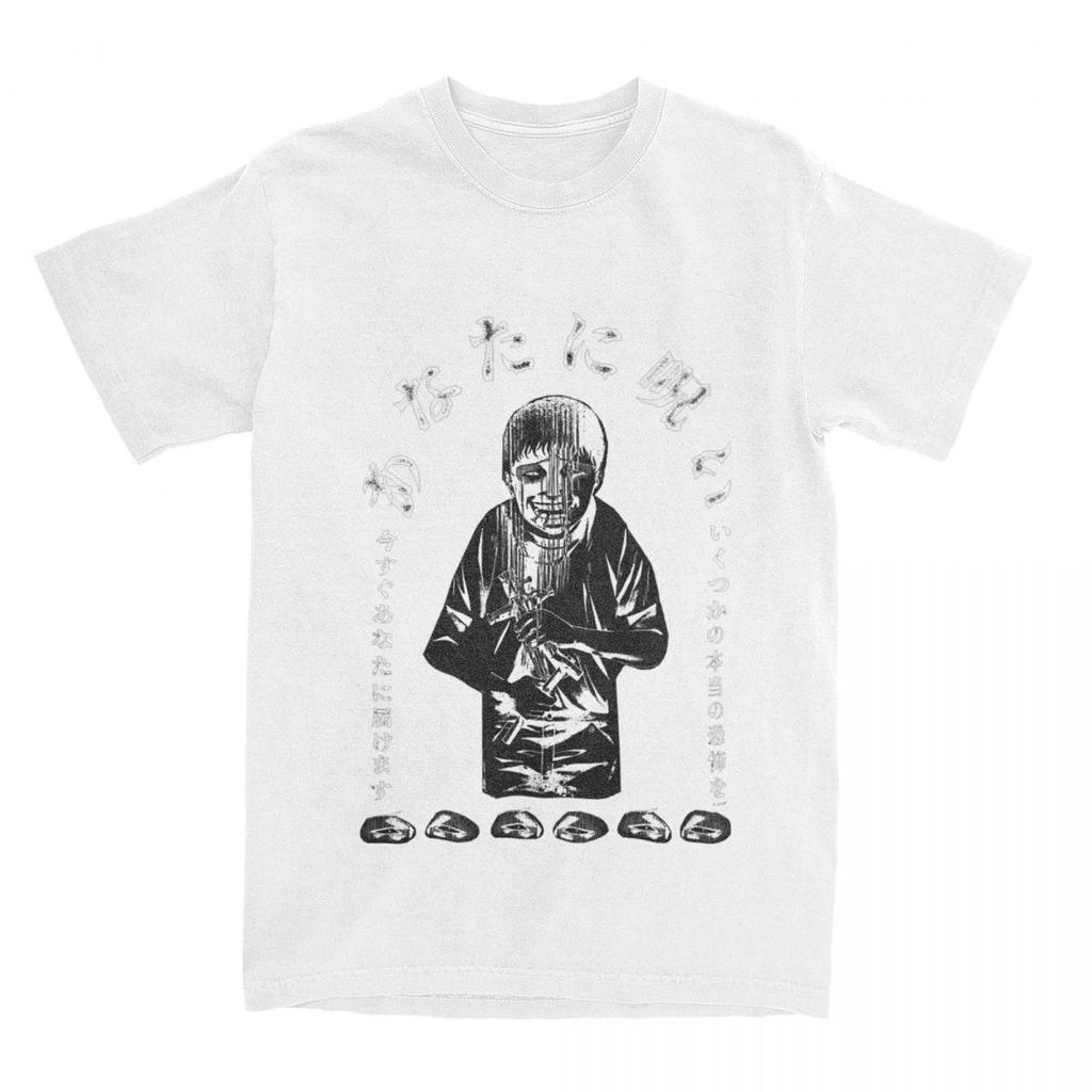 Herr T-shirt Souichi Förbannelse På T-shirts Mode Junji Ito Serietidning Sommar T-shirts Estetisk Vardag Ren Bomull Kläder Gåva