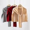 Thin Knitted Neck Wrap Cloak Triangle Scarf Simple Crochet Scarves  Clothes Decoration