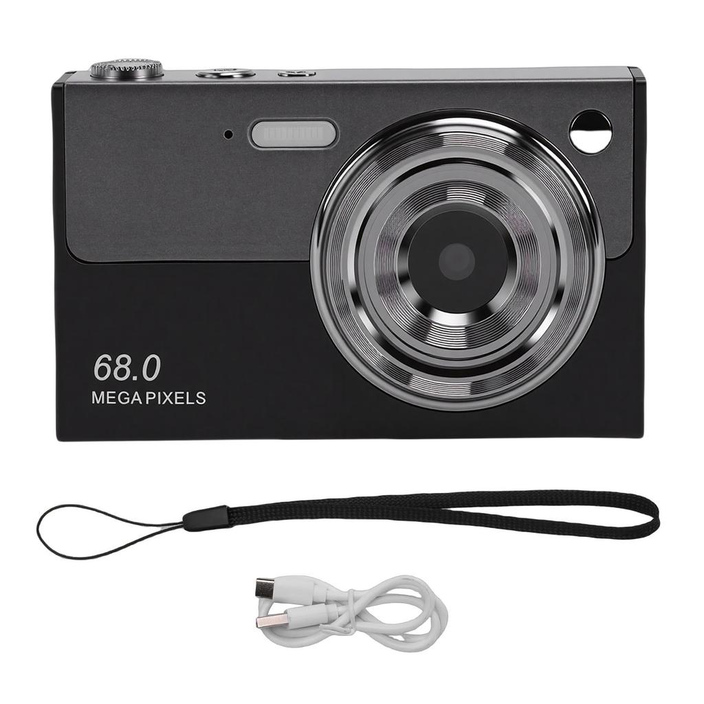 4K Digital Camera for Teens Students 68MP HD Dual Lens Autofocus 16X Zoom Digital Camera with 2.8 Inch Screen for