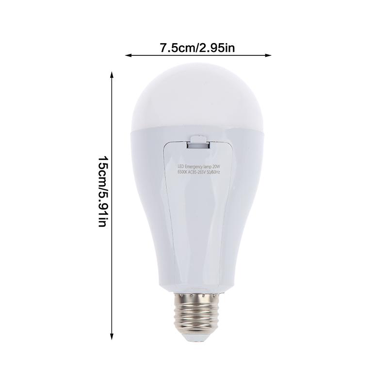 

LED TYPE-C Rechargeable Light Bulb E27 20W 85-265V Emergency Bulb Hanging Camping Lamp For Tent Home Power Failure Porch