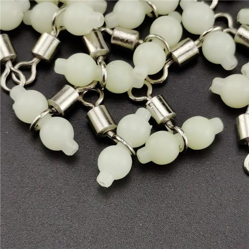 Luminous 3 Way Durable Fishing Swivels Sea Fishing Accessories Rolling Swivels Connector Sea Fishing Hook Size L S