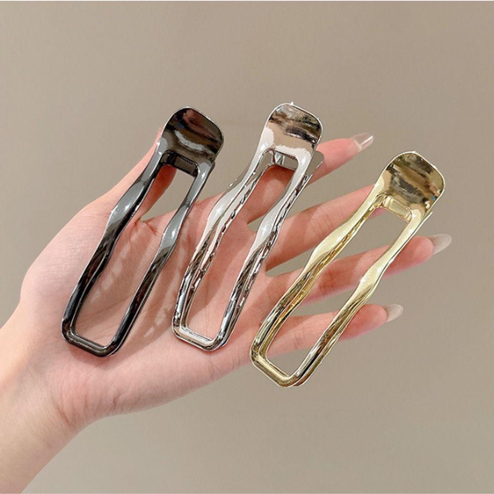 Metal Material Duckbill Hair Clips Non-Slip Grip Hair Barrettes Hollow Hair Clips  For Daily Use