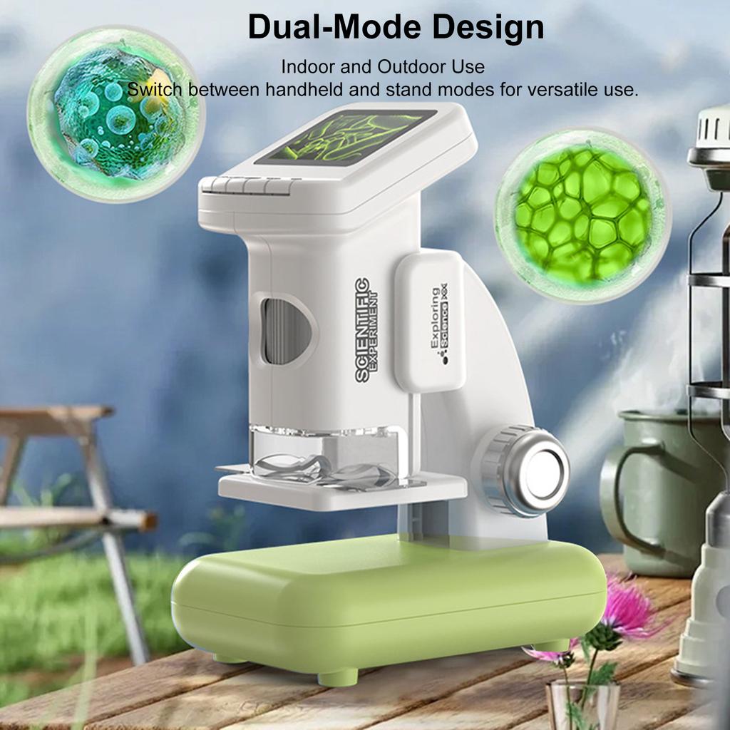 Tragbares digitales Mikroskop für Kinder mit 2,0-Zoll-LCD-Bildschirm, 120X-1200X-Vergrößerung, HD-Elektronenmikroskop für