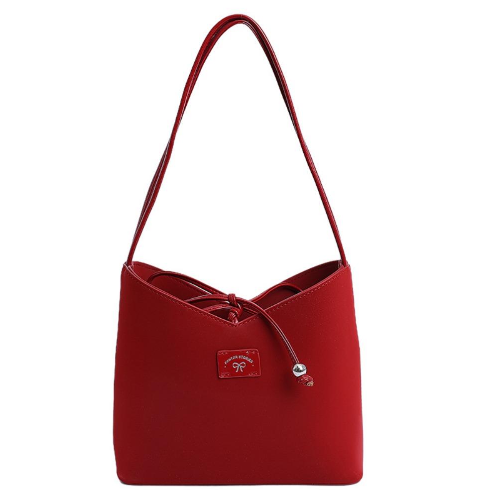 Korean Bow Bucket Bag Y2k Shoulder Bag Casual Bowknot Armpit Bag Girls