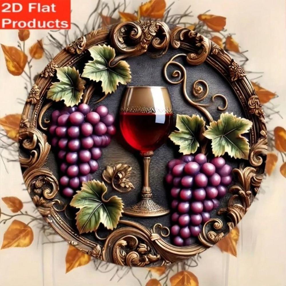 Metal Tin Sign Floral Pattern Wall Art Home Decor 20x20cm
