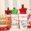 Santa Claus Christmas Wine Bottle Bag - Holiday Table Decoration Gift