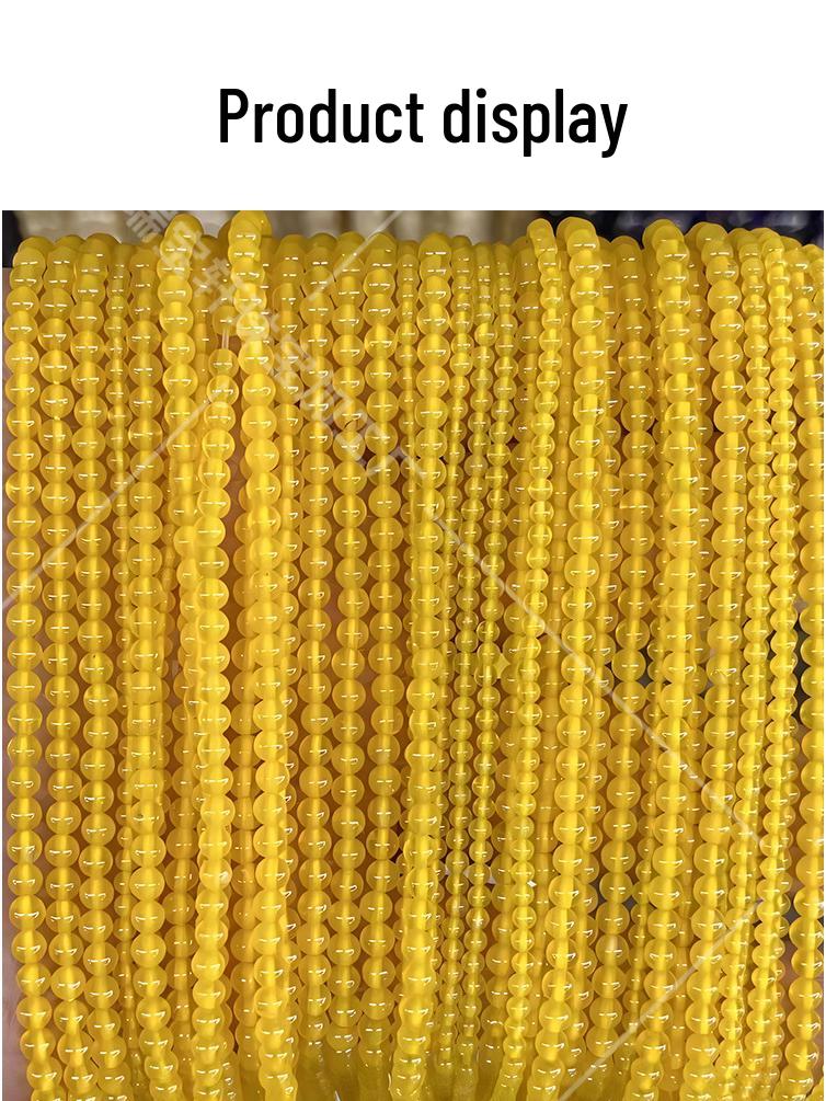 Hebras de Ágata Amarilla Natural Grado 7A, Cuentas Espaciadoras Sueltas para Accesorios de Joyería DIY